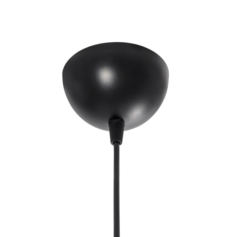 GloboStar® WIRE 203-0004 Μοντέρνο Κρεμαστό Φωτιστικό Πλέγμα Μονόφωτο 1 x E27 IP20 Μαύρο Μέταλλο - Μ25 x Π25 x Υ30cm