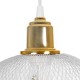 GLOBOSTAR® WIRE 203-0005 Μοντέρνο Κρεμαστό Φωτιστικό Οροφής με Ντουί 1 x E27 AC 220-240V IP20 - Λευκό & Χρυσό - Μ25 x Π25 x Υ30cm GloboStar® WIRE 203-0005 Μοντέρνο Κρεμαστό Φωτιστικό Πλέγμα Μονόφωτο 1 x E27 IP20 Λευκό Μέταλλο - Μ25 x Π25 x Υ30cm