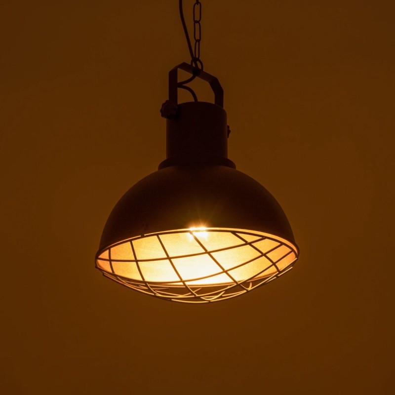 GloboStar® SIERRA 203-0011 Vintage Κρεμαστό Φωτιστικό Καμπάνα Μονόφωτο 1 x E27 IP20 Μαύρο & Χρυσό Μέταλλο - Μ31 x Π31 x Υ40cm