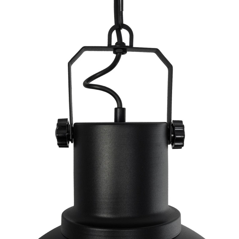 GloboStar® SIERRA 203-0011 Vintage Κρεμαστό Φωτιστικό Καμπάνα Μονόφωτο 1 x E27 IP20 Μαύρο & Χρυσό Μέταλλο - Μ31 x Π31 x Υ40cm