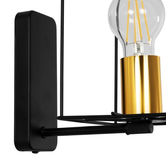 GloboStar® CYRA 203-0012 Μοντέρνο Επιτοίχιο Φωτιστικό Απλίκα Μονόφωτο 1 x E27 IP20 Μαύρο & Χρυσό Μέταλλο - Μ14 x Π21 x Υ22cm GloboStar® CYRA 203-0012 Μοντέρνο Επιτοίχιο Φωτιστικό Απλίκα Μονόφωτο 1 x E27 IP20 Μαύρο & Χρυσό Μέταλλο - Μ21 x Π21 x Υ19cm