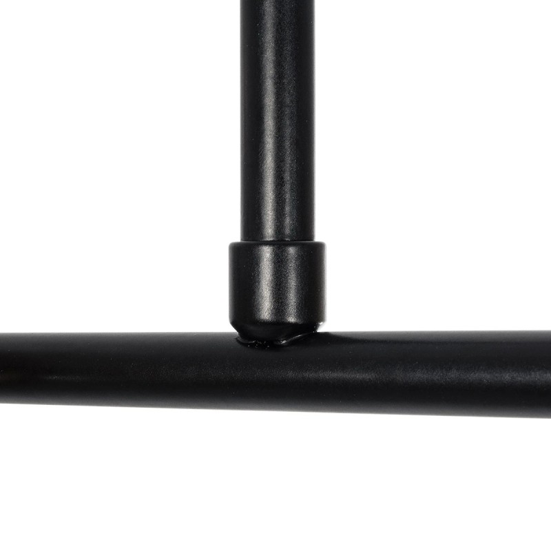 GloboStar® LATTICE 203-0017 Μοντέρνο Κρεμαστό Φωτιστικό Ράγα Πολύφωτο 6 x E27 IP20 Μαύρο & Μπρούτζινο Μέταλλο με Mελί Γυαλί - Μ120 x Π32 x Υ32cm