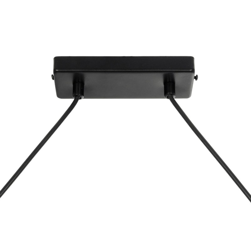 GloboStar® LATTICE 203-0018 Μοντέρνο Κρεμαστό Φωτιστικό Ράγα Πολύφωτο 4 x E27 IP20 Μαύρο & Μπρούτζινο Μέταλλο με Mελί Γυαλί - Μ78 x Π15 x Υ81cm