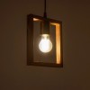GloboStar® EDISON 203-0020 Vintage Κρεμαστό Φωτιστικό Ανάρτηση Μονόφωτο 1 x E27 IP20 Μπεζ Ξύλο - Μ19 x Π5 x Υ22cm