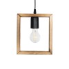 GloboStar® EDISON 203-0020 Vintage Κρεμαστό Φωτιστικό Ανάρτηση Μονόφωτο 1 x E27 IP20 Μπεζ Ξύλο - Μ19 x Π5 x Υ22cm