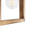 GloboStar® EDISON 203-0020 Vintage Κρεμαστό Φωτιστικό Ανάρτηση Μονόφωτο 1 x E27 IP20 Μπεζ Ξύλο - Μ19 x Π5 x Υ22cm