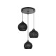 GloboStar® YASAM 203-0022 Vintage Κρεμαστό Φωτιστικό Πλέγμα Τρίφωτο 3 x E27 IP20 Μαύρο Ρατάν - Μ42 x Π42 x Υ54cm GloboStar® YASAM 203-0022 Vintage Κρεμαστό Φωτιστικό Πλέγμα Τρίφωτο 3 x E27 IP20 Μαύρο Ρατάν - Μ42 x Π42 x Υ54cm