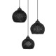 GloboStar® YASAM 203-0022 Vintage Κρεμαστό Φωτιστικό Πλέγμα Τρίφωτο 3 x E27 IP20 Μαύρο Ρατάν - Μ42 x Π42 x Υ54cm GloboStar® YASAM 203-0022 Vintage Κρεμαστό Φωτιστικό Πλέγμα Τρίφωτο 3 x E27 IP20 Μαύρο Ρατάν - Μ42 x Π42 x Υ54cm