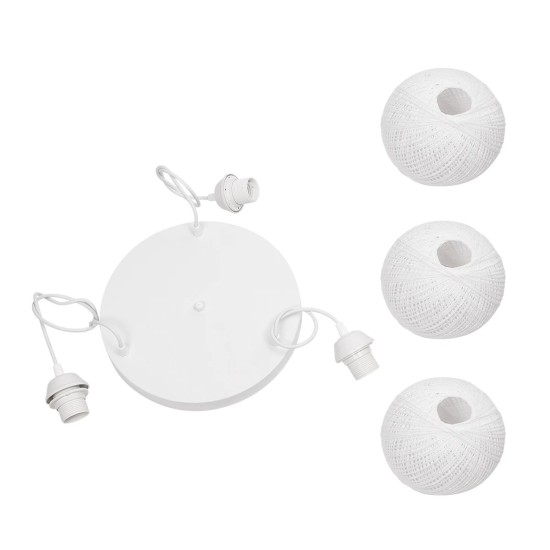 GloboStar® YASAM 203-0023 Vintage Κρεμαστό Φωτιστικό Πλέγμα Τρίφωτο 3 x E27 IP20 Λευκό Ρατάν - Μ42 x Π42 x Υ54cm GloboStar® YASAM 203-0023 Vintage Κρεμαστό Φωτιστικό Πλέγμα Τρίφωτο 3 x E27 IP20 Λευκό Ρατάν - Μ42 x Π42 x Υ54cm