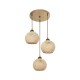 GloboStar® YASAM 203-0024 Vintage Κρεμαστό Φωτιστικό Πλέγμα Τρίφωτο 3 x E27 IP20 Μπεζ Ρατάν - Μ42 x Π42 x Υ54cm GloboStar® YASAM 203-0024 Vintage Κρεμαστό Φωτιστικό Πλέγμα Τρίφωτο 3 x E27 IP20 Μπεζ Ρατάν - Μ42 x Π42 x Υ54cm