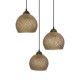 GloboStar® YASAM 203-0025 Vintage Κρεμαστό Φωτιστικό Πλέγμα Τρίφωτο 3 x E27 IP20 Καφέ Ρατάν - Μ42 x Π42 x Υ54cm GloboStar® YASAM 203-0025 Vintage Κρεμαστό Φωτιστικό Πλέγμα Τρίφωτο 3 x E27 IP20 Καφέ Ρατάν - Μ42 x Π42 x Υ54cm