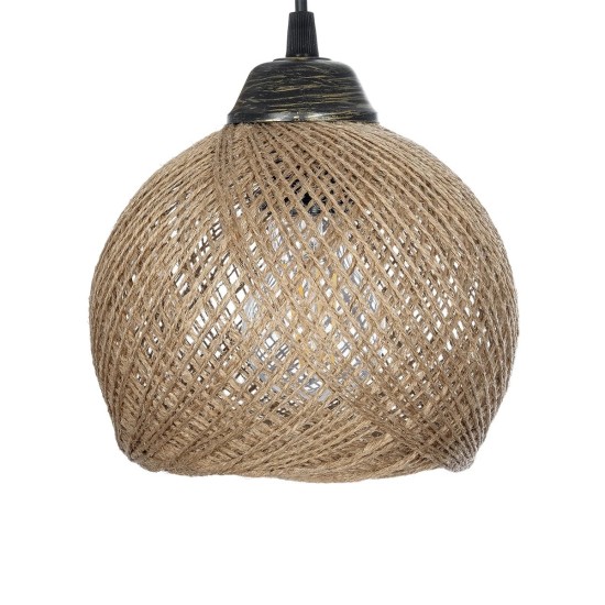 GloboStar® YASAM 203-0025 Vintage Κρεμαστό Φωτιστικό Πλέγμα Τρίφωτο 3 x E27 IP20 Καφέ Ρατάν - Μ42 x Π42 x Υ54cm GloboStar® YASAM 203-0025 Vintage Κρεμαστό Φωτιστικό Πλέγμα Τρίφωτο 3 x E27 IP20 Καφέ Ρατάν - Μ42 x Π42 x Υ54cm