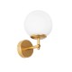 GloboStar® DALPH 203-0029 Vintage Επιτοίχιο Φωτιστικό Απλίκα Μονόφωτο 1 x E27 IP20 Χρυσό Μέταλλο με Λευκό Γυαλί - M18 x Π15 x Υ23cm GloboStar® DALPH 203-0029 Vintage Επιτοίχιο Φωτιστικό Απλίκα Μονόφωτο 1 x E27 IP20 Χρυσό Μέταλλο με Λευκό Γυαλί - M18 x Π15 x Υ23cm