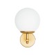 GloboStar® DALPH 203-0029 Vintage Επιτοίχιο Φωτιστικό Απλίκα Μονόφωτο 1 x E27 IP20 Χρυσό Μέταλλο με Λευκό Γυαλί - M18 x Π15 x Υ23cm GloboStar® DALPH 203-0029 Vintage Επιτοίχιο Φωτιστικό Απλίκα Μονόφωτο 1 x E27 IP20 Χρυσό Μέταλλο με Λευκό Γυαλί - M18 x Π15 x Υ23cm