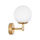 GloboStar® DALPH 203-0029 Vintage Επιτοίχιο Φωτιστικό Απλίκα Μονόφωτο 1 x E27 IP20 Χρυσό Μέταλλο με Λευκό Γυαλί - M18 x Π15 x Υ23cm GloboStar® DALPH 203-0029 Vintage Επιτοίχιο Φωτιστικό Απλίκα Μονόφωτο 1 x E27 IP20 Χρυσό Μέταλλο με Λευκό Γυαλί - M18 x Π15 x Υ23cm