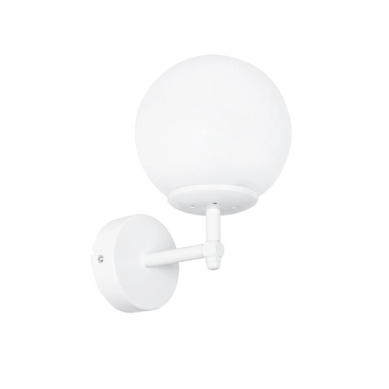 GloboStar® DALPH 203-0030 Vintage Επιτοίχιο Φωτιστικό Απλίκα Μονόφωτο 1 x E27 IP20 Λευκό Μέταλλο με Λευκό Γυαλί - M18 x Π15 x Υ23cm GloboStar® DALPH 203-0030 Vintage Επιτοίχιο Φωτιστικό Απλίκα Μονόφωτο 1 x E27 IP20 Λευκό Μέταλλο με Λευκό Γυαλί - M18 x Π15 x Υ23cm