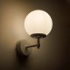 GloboStar® DALPH 203-0030 Vintage Επιτοίχιο Φωτιστικό Απλίκα Μονόφωτο 1 x E27 IP20 Λευκό Μέταλλο με Λευκό Γυαλί - M18 x Π15 x Υ23cm GloboStar® DALPH 203-0030 Vintage Επιτοίχιο Φωτιστικό Απλίκα Μονόφωτο 1 x E27 IP20 Λευκό Μέταλλο με Λευκό Γυαλί - M18 x Π15 x Υ23cm