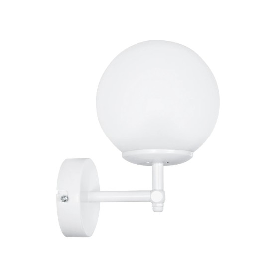 GloboStar® DALPH 203-0030 Vintage Επιτοίχιο Φωτιστικό Απλίκα Μονόφωτο 1 x E27 IP20 Λευκό Μέταλλο με Λευκό Γυαλί - M18 x Π15 x Υ23cm GloboStar® DALPH 203-0030 Vintage Επιτοίχιο Φωτιστικό Απλίκα Μονόφωτο 1 x E27 IP20 Λευκό Μέταλλο με Λευκό Γυαλί - M18 x Π15 x Υ23cm