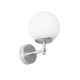 GloboStar® DALPH 203-0031 Vintage Επιτοίχιο Φωτιστικό Απλίκα Μονόφωτο 1 x E27 IP20 Ασημί Μέταλλο με Λευκό Γυαλί - M18 x Π15 x Υ23cm GloboStar® DALPH 203-0031 Vintage Επιτοίχιο Φωτιστικό Απλίκα Μονόφωτο 1 x E27 IP20 Ασημί Μέταλλο με Λευκό Γυαλί - M18 x Π15 x Υ23cm