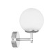 GloboStar® DALPH 203-0031 Vintage Επιτοίχιο Φωτιστικό Απλίκα Μονόφωτο 1 x E27 IP20 Ασημί Μέταλλο με Λευκό Γυαλί - M18 x Π15 x Υ23cm GloboStar® DALPH 203-0031 Vintage Επιτοίχιο Φωτιστικό Απλίκα Μονόφωτο 1 x E27 IP20 Ασημί Μέταλλο με Λευκό Γυαλί - M18 x Π15 x Υ23cm