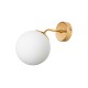 GloboStar® DALPH 203-0033 Vintage Επιτοίχιο Φωτιστικό Απλίκα Μονόφωτο 1 x E27 IP20 Χρυσό Μέταλλο με Λευκό Γυαλί - M15 x Π18 x Υ22.5cm GloboStar® DALPH 203-0033 Vintage Επιτοίχιο Φωτιστικό Απλίκα Μονόφωτο 1 x E27 IP20 Χρυσό Μέταλλο με Λευκό Γυαλί - M15 x Π18 x Υ22.5cm