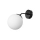 GloboStar® DALPH 203-0034 Vintage Επιτοίχιο Φωτιστικό Απλίκα Μονόφωτο 1 x E27 IP20 Μαύρο Μέταλλο με Λευκό Γυαλί - M15 x Π25 x Υ22cm GloboStar® DALPH 203-0034 Vintage Επιτοίχιο Φωτιστικό Απλίκα Μονόφωτο 1 x E27 IP20 Μαύρο Μέταλλο με Λευκό Γυαλί - M15 x Π18 x Υ22.5cm