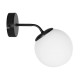 GloboStar® DALPH 203-0034 Vintage Επιτοίχιο Φωτιστικό Απλίκα Μονόφωτο 1 x E27 IP20 Μαύρο Μέταλλο με Λευκό Γυαλί - M15 x Π25 x Υ22cm GloboStar® DALPH 203-0034 Vintage Επιτοίχιο Φωτιστικό Απλίκα Μονόφωτο 1 x E27 IP20 Μαύρο Μέταλλο με Λευκό Γυαλί - M15 x Π18 x Υ22.5cm