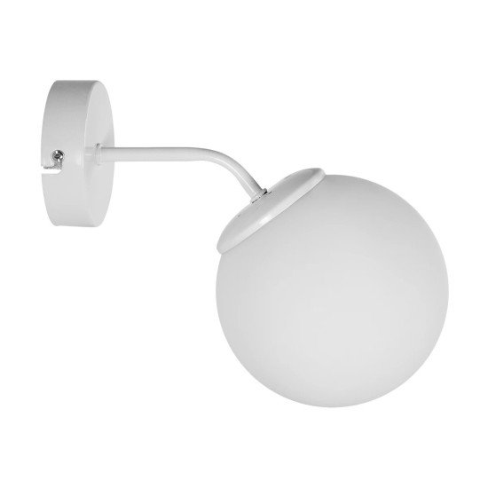 GloboStar® DALPH 203-0035 Vintage Επιτοίχιο Φωτιστικό Απλίκα Μονόφωτο 1 x E27 IP20 Λευκό Μέταλλο με Λευκό Γυαλί - M15 x Π25x Υ22cm GloboStar® DALPH 203-0035 Vintage Επιτοίχιο Φωτιστικό Απλίκα Μονόφωτο 1 x E27 IP20 Λευκό Μέταλλο με Λευκό Γυαλί - M15 x Π18 x Υ22.5cm