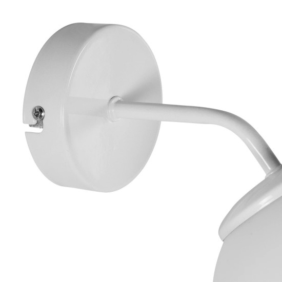 GloboStar® DALPH 203-0035 Vintage Επιτοίχιο Φωτιστικό Απλίκα Μονόφωτο 1 x E27 IP20 Λευκό Μέταλλο με Λευκό Γυαλί - M15 x Π25x Υ22cm GloboStar® DALPH 203-0035 Vintage Επιτοίχιο Φωτιστικό Απλίκα Μονόφωτο 1 x E27 IP20 Λευκό Μέταλλο με Λευκό Γυαλί - M15 x Π18 x Υ22.5cm