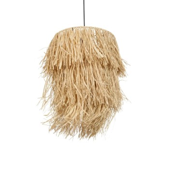 GLOBOSTAR® WEG 203-0036 Boho Κρεμαστό Φωτιστικό Οροφής με Ντουί 1 x E27 AC 220-240V IP20 - Μπεζ - M45 x Π45 x Υ53cm