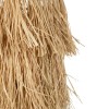 GloboStar® WEG 203-0036 Boho Κρεμαστό Φωτιστικό Καπέλο Μονόφωτο 1 x E27 IP20 Μπέζ Raffia - M45 x Π45 x Υ53cm