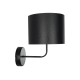 GloboStar® RALPH 203-0038 Vintage Επιτοίχιο Φωτιστικό Απλίκα Μονόφωτο 1 x E27 IP20 Μαύρο Μέταλλο με Μαύρο Ύφασμα - Μ22 x Π29 x Υ30cm
