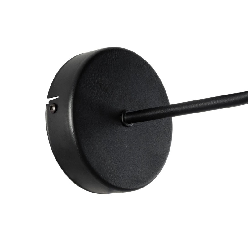 GloboStar® RALPH 203-0038 Vintage Επιτοίχιο Φωτιστικό Απλίκα Μονόφωτο 1 x E27 IP20 Μαύρο Μέταλλο με Μαύρο Ύφασμα - Μ22 x Π29 x Υ30cm