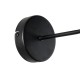 GloboStar® RALPH 203-0038 Vintage Επιτοίχιο Φωτιστικό Απλίκα Μονόφωτο 1 x E27 IP20 Μαύρο Μέταλλο με Μαύρο Ύφασμα - Μ22 x Π29 x Υ30cm