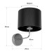 GloboStar® RALPH 203-0040 Vintage Επιτοίχιο Φωτιστικό Απλίκα Μονόφωτο 1 x E27 IP20 Χρυσό Μέταλλο με Μαύρο Ύφασμα - Μ22 x Π29 x Υ30cm