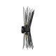 GloboStar® HORN 203-0043 Vintage Επιτοίχιο Φωτιστικό Απλίκα Δίφωτο 2 x E14 IP20 Μαύρο Μέταλλο - Μ14 x Π17 x Υ44.5cm