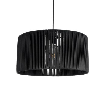 GLOBOSTAR® KYCLOS 203-0048 Boho Κρεμαστό Φωτιστικό Οροφής με Ντουί 1 x E27 AC 220-240V IP20 - Μαύρο - M40 x Π40 x Υ25.5cm