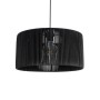 GLOBOSTAR® KYCLOS 203-0048 Boho Κρεμαστό Φωτιστικό Οροφής με Ντουί 1 x E27 AC 220-240V IP20 - Μαύρο - M40 x Π40 x Υ25.5cm