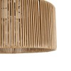 GloboStar® KYCLOS 203-0049 Boho Κρεμαστό Φωτιστικό Καπέλο Μονόφωτο 1 x E27 IP20 Μπεζ Rattan - M40 x Π40 x Υ25.5cm