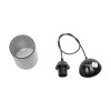 GloboStar® TORUS 203-0063 Μοντέρνο Κρεμαστό Φωτιστικό Καμπάνα Μονόφωτο 1 x E27 IP20 Μαύρο Πλαστικό - Μ10.5 x Π10.5 x Υ18.5cm