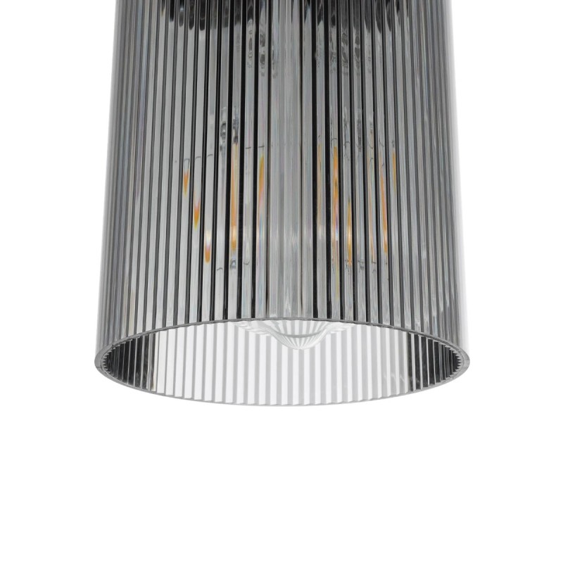 GloboStar® TORUS 203-0063 Μοντέρνο Κρεμαστό Φωτιστικό Καμπάνα Μονόφωτο 1 x E27 IP20 Μαύρο Πλαστικό - Μ10.5 x Π10.5 x Υ18.5cm