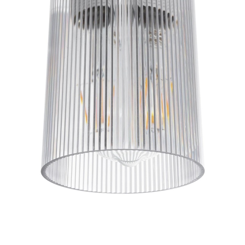 GloboStar® TORUS 203-0064 Μοντέρνο Κρεμαστό Φωτιστικό Καμπάνα Μονόφωτο 1 x E27 IP20 Λευκό Πλαστικό - Μ10.5 x Π10.5 x Υ18.5cm