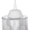 GloboStar® TORUS 203-0064 Μοντέρνο Κρεμαστό Φωτιστικό Καμπάνα Μονόφωτο 1 x E27 IP20 Λευκό Πλαστικό - Μ10.5 x Π10.5 x Υ18.5cm