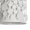 GloboStar® PETAL 203-0065 Μοντέρνο Κρεμαστό Φωτιστικό Καπέλο Μονόφωτο 1 x E27 IP20 Λευκό Πλαστικό - Μ23.5 x Π23.5 x Υ76cm