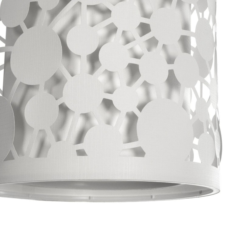 GloboStar® PETAL 203-0065 Μοντέρνο Κρεμαστό Φωτιστικό Καπέλο Μονόφωτο 1 x E27 IP20 Λευκό Πλαστικό - Μ23.5 x Π23.5 x Υ76cm