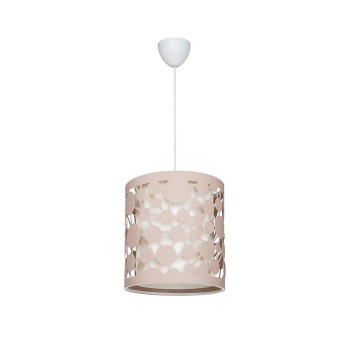 GLOBOSTAR® PETAL 203-0066 Μοντέρνο Κρεμαστό Φωτιστικό Οροφής με Ντουί 1 x E27 AC 220-240V IP20 - Ροζ - Μ23 x Π23 x Υ30cm