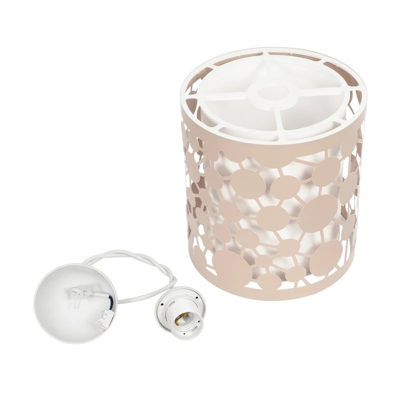 GloboStar® PETAL 203-0066 Μοντέρνο Κρεμαστό Φωτιστικό Καπέλο Μονόφωτο 1 x E27 IP20 Ροζ Πλαστικό - Μ23.5 x Π23.5 x Υ76cm