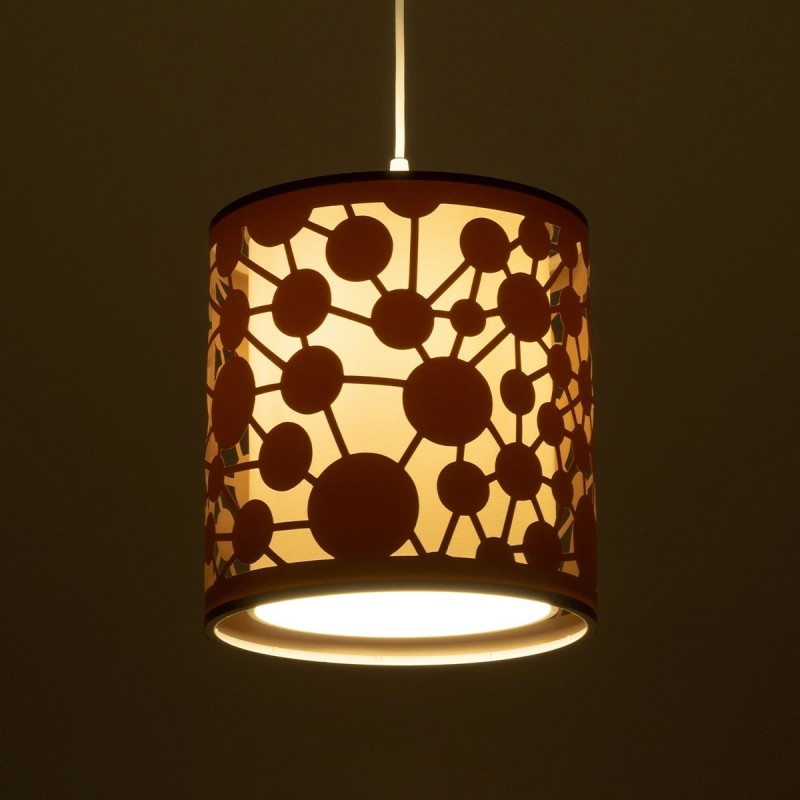 GloboStar® PETAL 203-0066 Μοντέρνο Κρεμαστό Φωτιστικό Καπέλο Μονόφωτο 1 x E27 IP20 Ροζ Πλαστικό - Μ23.5 x Π23.5 x Υ76cm