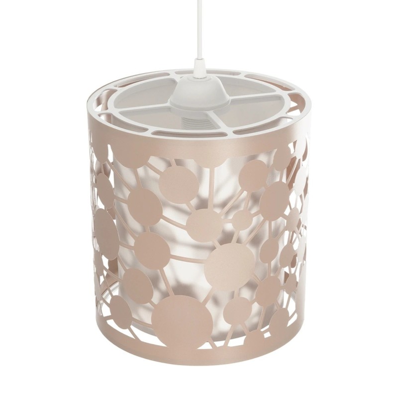 GloboStar® PETAL 203-0066 Μοντέρνο Κρεμαστό Φωτιστικό Καπέλο Μονόφωτο 1 x E27 IP20 Ροζ Πλαστικό - Μ23.5 x Π23.5 x Υ76cm