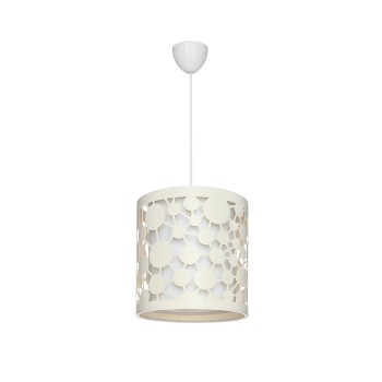 GLOBOSTAR® PETAL 203-0067 Μοντέρνο Κρεμαστό Φωτιστικό Οροφής με Ντουί 1 x E27 AC 220-240V IP20 - Μπεζ - Μ23 x Π23 x Υ30cm